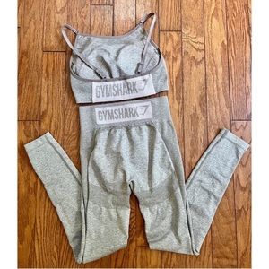 Gymshark Activewear Set Khaki Marl/Blush Medium